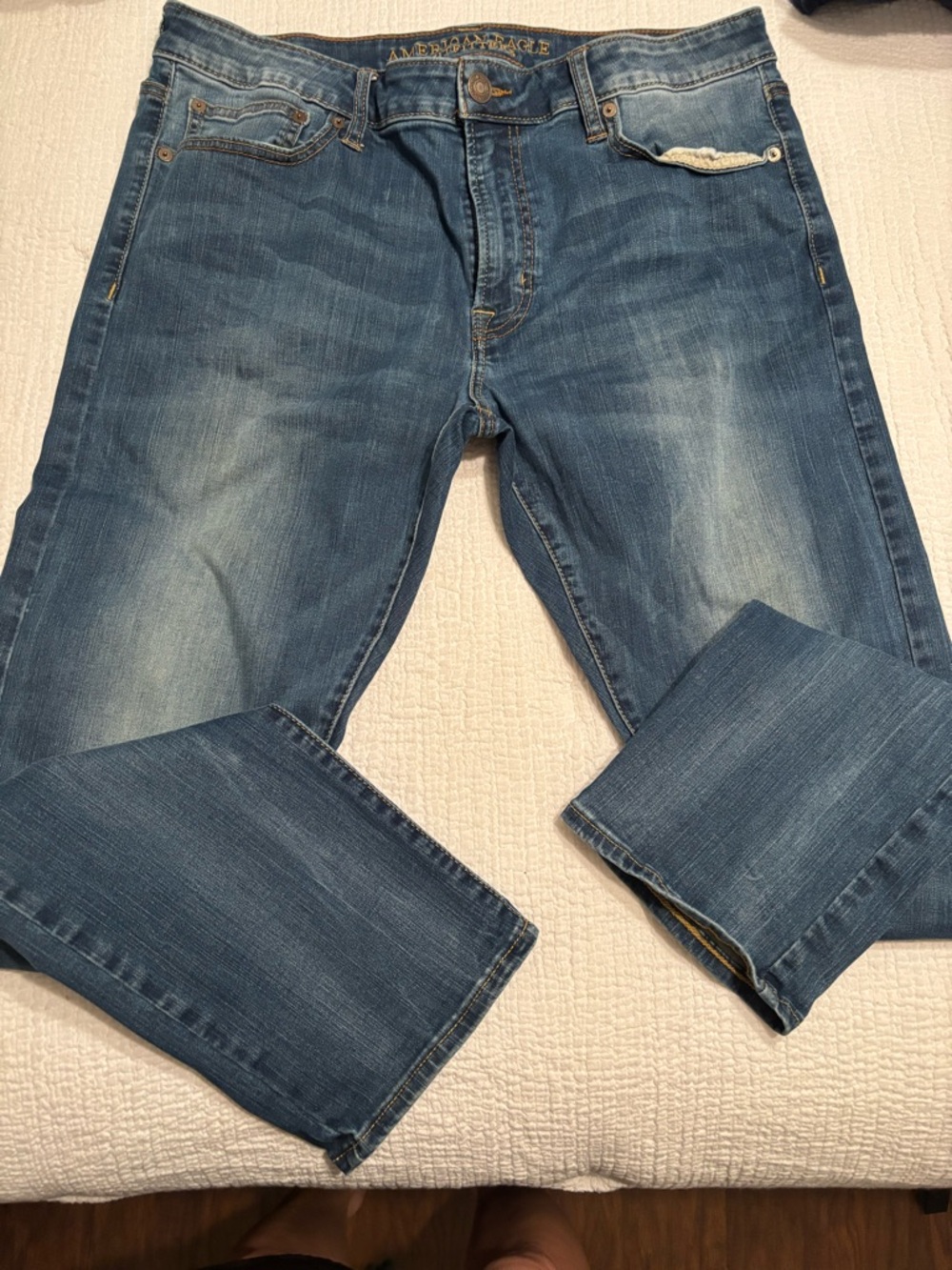 American Eagle Outfitters Men’s Medium Blue Straight Jeans Slim Extreme Flex